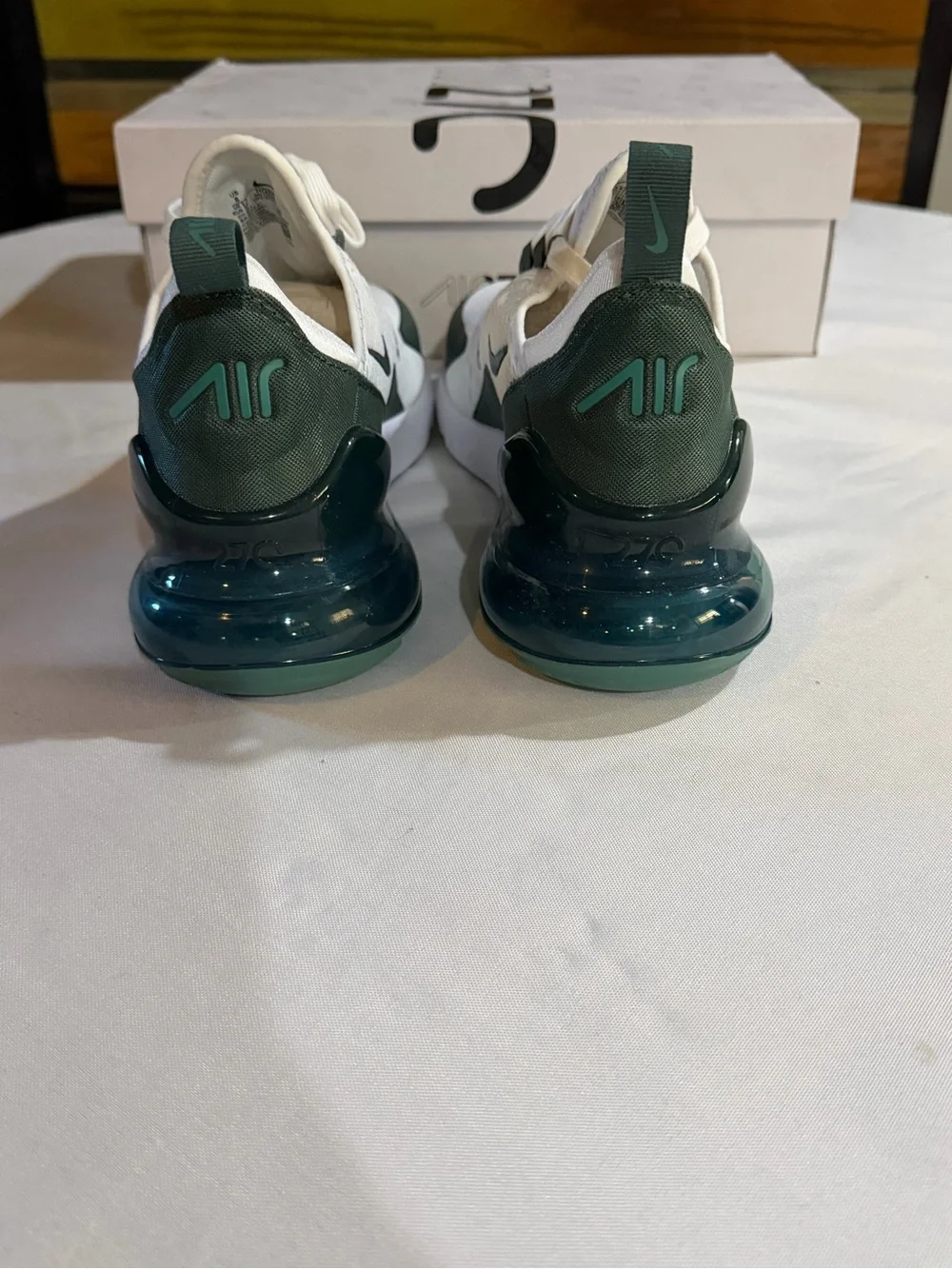Nike Air Max 270 Bi Coastal Women’s Sneakers - White/ Vintage Green